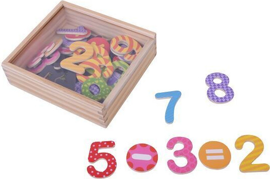 קופסת מספרים מגנטיים צבעוניים 45 יח' - Pit Toys