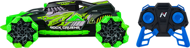 מכונית מרוץ שטח קראשר CrusheR עם שלט, טעינת USB וגלגלים מתרחבים לעבירות מדהימה - ירוק
