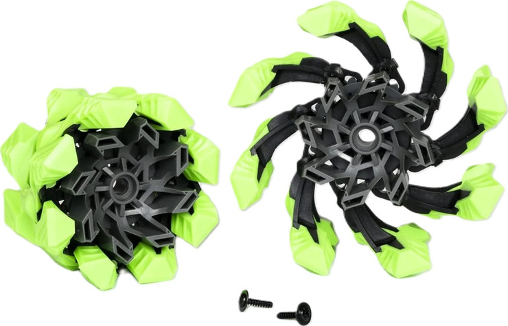 מכונית מרוץ שטח קראשר CrusheR עם שלט, טעינת USB וגלגלים מתרחבים לעבירות מדהימה - ירוק