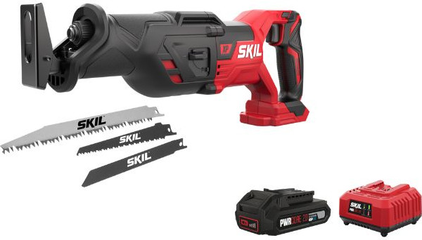 מסור חרב נטען 20V Brushless XP עם פנדל לעבודות חיתוך מגוונות + סוללה 2.0Ah + מטען