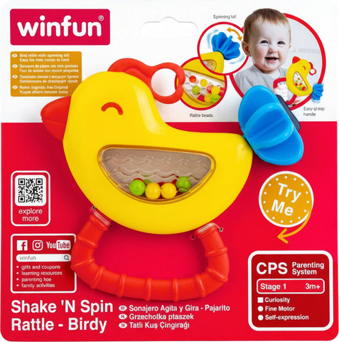 רעשן ציפור עם זנב מסתובב WinFun