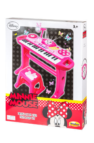 אורגן אלקטרוני דיסני מיני מאוס + כיסא סטנד ומיקרופון