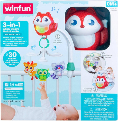 מובייל חשמלי לתינוק מנגן ומרגיע - חברי הג'ונגל