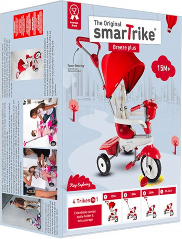 תלת אופן סמארטרייק BREEZE PLUS אדום | Smart Trike