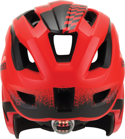 קסדה מודולארית לילדים RACING פול פייס / חצי עם מנגנון התאמה לראש ותאורת LED אחורית (XS/S) - אדום