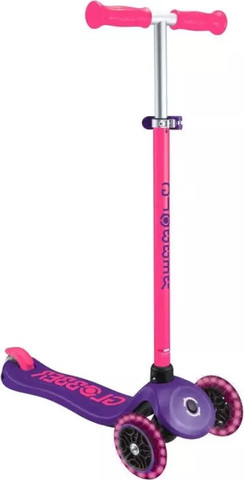 קורקינט לילדים עם אורות נאון דגם Primo Plus Lights Neon צבע ורוד