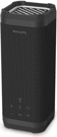 רמקול אלחוטי PHILIPS Bluetooth 10W כולל תאורת LED שחור