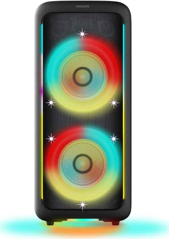 בידורית PHILIPS 200W Bluetooth עם תאורת LED שחור