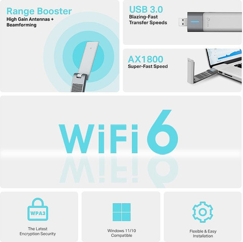 מתאם רשת אלחוטי TP-Link Archer TX20UH AX1800
