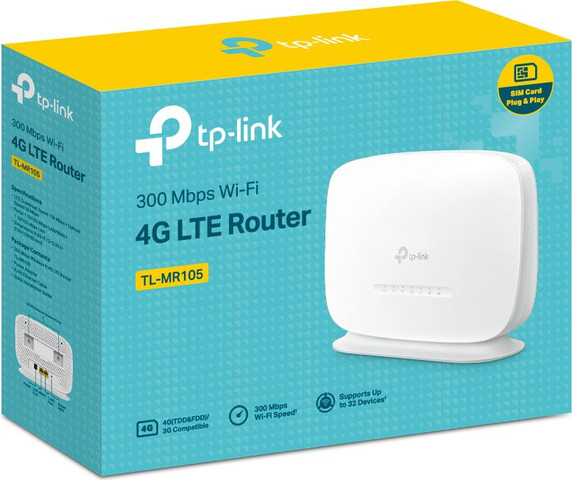 ראוטר סלולרי TP-Link TL-MR105 4G LTE 300Mbps