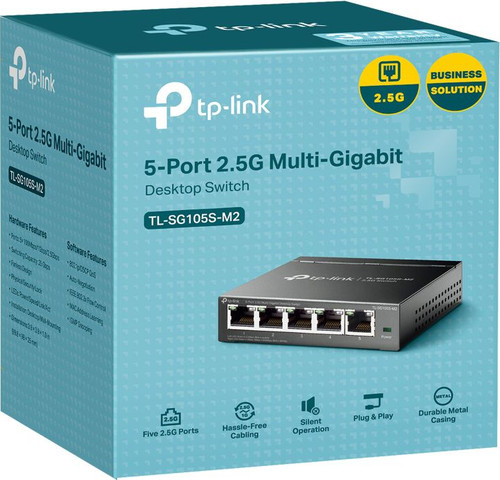 מתג שולחני TP-Link 5 Ports 2.5G Multi-Gigabit TL-SG105S-M2