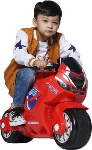 בימבה אופנוע הראשון שלי HONDA עם אפקטים קוליים לגיל שנתיים ומעלה - שחור