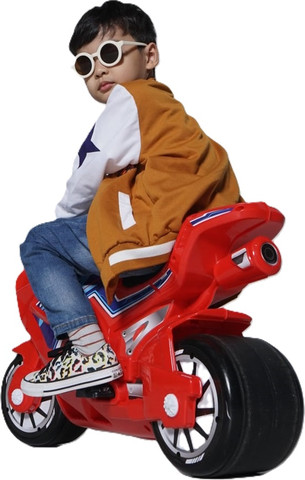 בימבה אופנוע הראשון שלי HONDA עם אפקטים קוליים לגיל שנתיים ומעלה - שחור