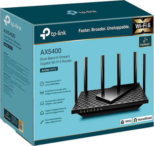 נתב אלחוטי TP-Link Archer AX72 AX5400 WI-FI 6 AX5400