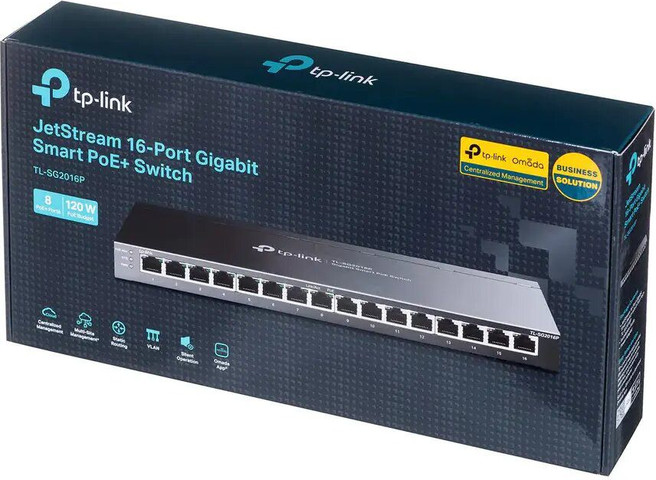 מתג TP-Link SG2016P JetStream 16-Port Gigabit Smart Switch with 8-Port PoE