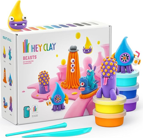 עיצוב בחימר - סט יצורי פרא - Hey Clay