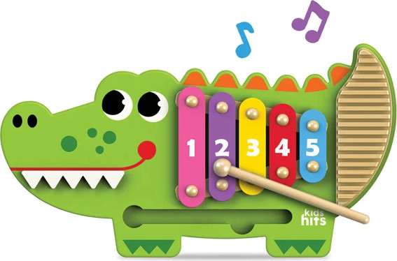 קסילופון תנין מעץ לילדים 51222 מאת בית העץ