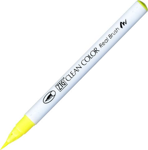 זיג טוש מכחול ZIG CLEAN COLOR - Fluorescent Yellow 001