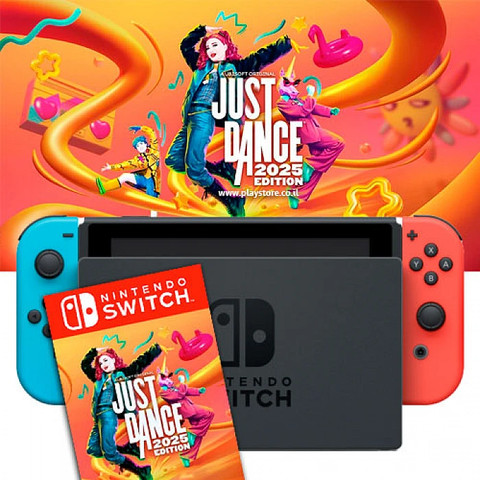 Nintendo Switch | באנדל קונסולת כולל משחק Just Dance 2025