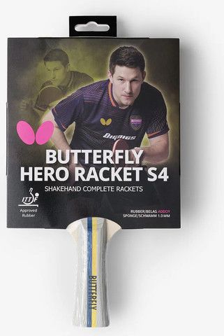 מחבט טנ"ש בטרפליי Butterfly HERO Racket - S4 Karlsson
