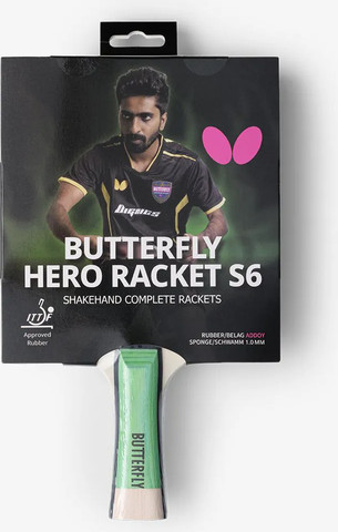 מחבט טנ"ש בטרפליי Butterfly HERO Racket - S6 Gnanasekaran
