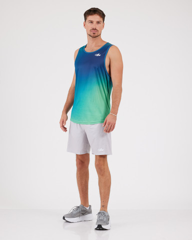 VN Racer Tank - גופיית ריצה לגבר בצבע ערפל ירוק - ירוק