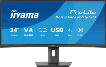 מסך מחשב קעור IIYAMA 34" PROLITE VA UWQHD 120HZ 0.4MS 1500R