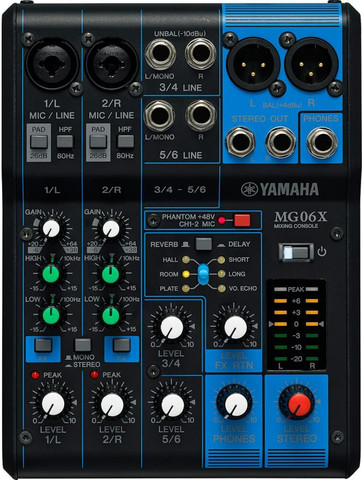 מיקסר 6 ערוצים Yamaha ימאהה MG06X
