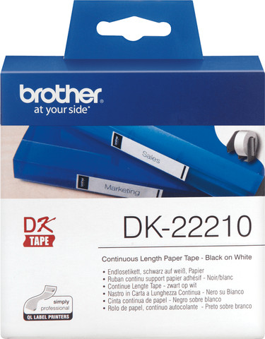 מדבקות מקוריות סרט רציף 29 מ"מ רוחב 30.48 מטר BROTHER DK-22210