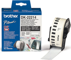 מדבקות מקוריות רציף רוחב 12מ"מ אורך 30.48 מטר Brother DK-22214