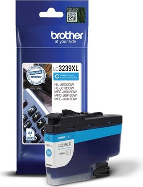 ראש דיו כחול מקורי Brother LC3239XLC (5,000 דפים)
