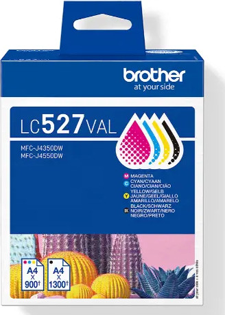 סט 4 ראשי דיו מקוריים Brother LC527VAL (900 דף)