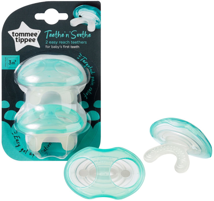 זוג נשכנים שלב 1 Teeth 'n' Soothe טומי טיפי Tommee Tippee