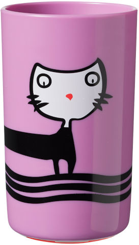 כוס פטנט לילך שאינה נופלת 18m+ מסדרת Tommee Tippee Super Cup - הדפס חתול