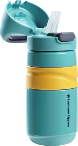 כוס ספורטיבית ירוקה עם קש חסין דליפות Tommee Tippee מסדרת סופרסטאר Superstar