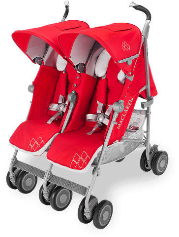 עגלת תאומים twin techno אדומה