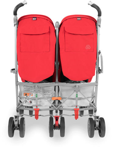 עגלת תאומים twin techno אדומה