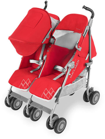עגלת תאומים twin techno אדומה