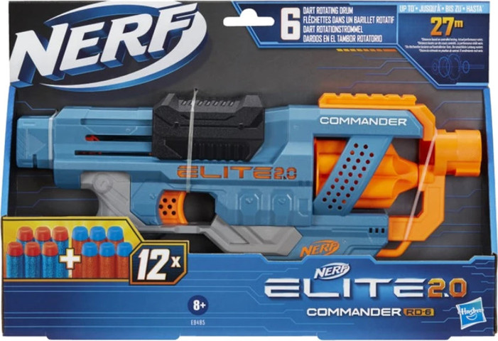 רובה חצים NERF Elite 2.0 Commander RD-6 עם תוף מסתובב