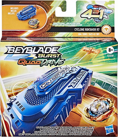 סט בייבלייד Burst QuadDrive ציקלון Roktavor R7 עם משגר Beyblade