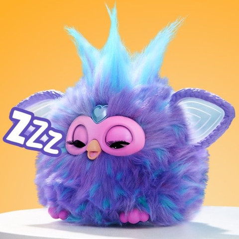 בובה אינטרקטיבית פרבי Furby בגודל 15 ס''מ מופעלת ע''י קול - חבר חדש מלא קסם ואישיות - סגול