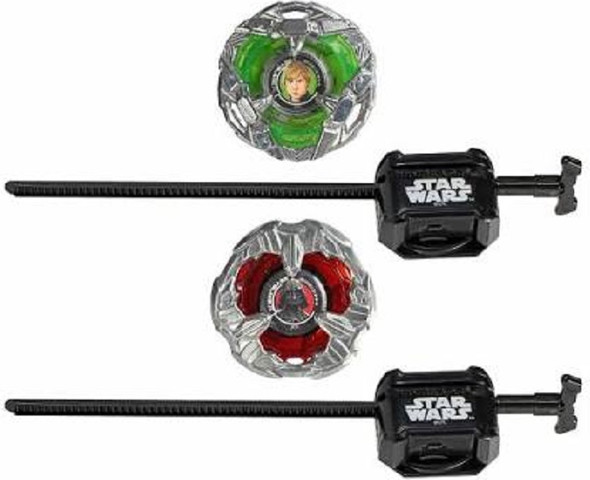 זוג בייבלייד עם זוג משגרים לבחירה 8+ Luke Skywalker vs Darth Vader  Beyblade X Star Wars