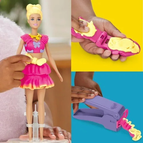 פליידו בובת ברבי אביזרי אופנה קפלים וקשתות - Play-Doh
