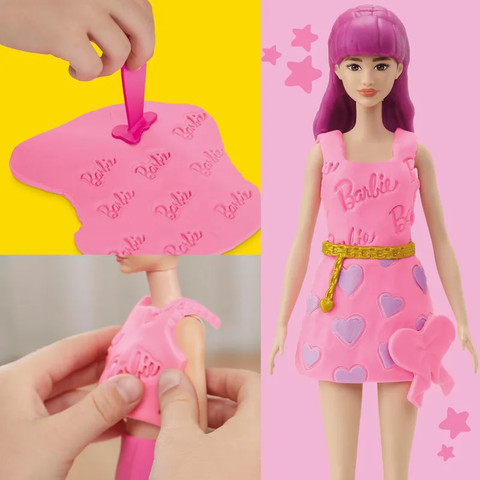 פליידו בובת ברבי אביזרי אופנה לבבות ושיער - Play-Doh
