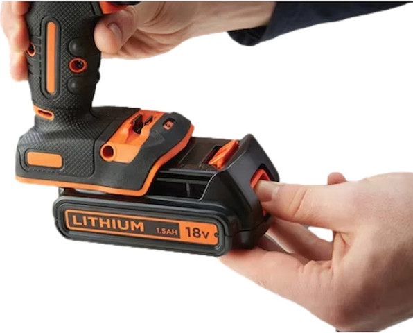 סט מקדחה דופקת / מברגה 18V דגם BDCHD18S1KA-QW מבית BLACK+DECKER