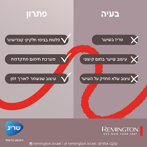 מחליק שיער Remington רמינגטון AirVive S8930