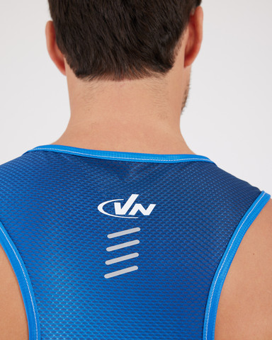 VN Racer Tank - גופיית ריצה לגבר בצבע ערפל כחול - כחול