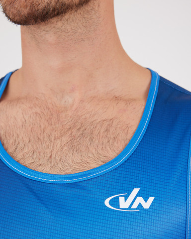 VN Racer Tank - גופיית ריצה לגבר בצבע ערפל כחול - כחול
