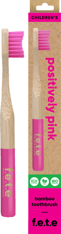 מברשת שיניים במבוק לילדים - positively pink