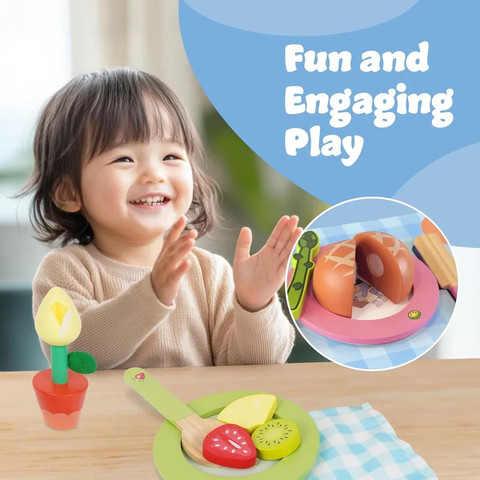 בלואי - סט כלי אוכל מעץ - Moosetoys